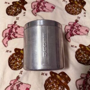 Vintage MCM Silver Flour Canister